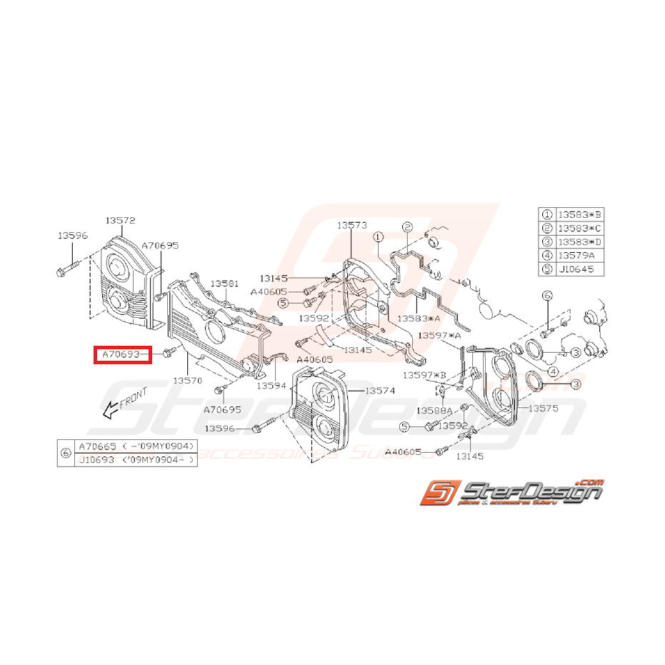 Vis de fixation carter distribution GT 93-00 Vis de fixation carter distribution GT 93-00