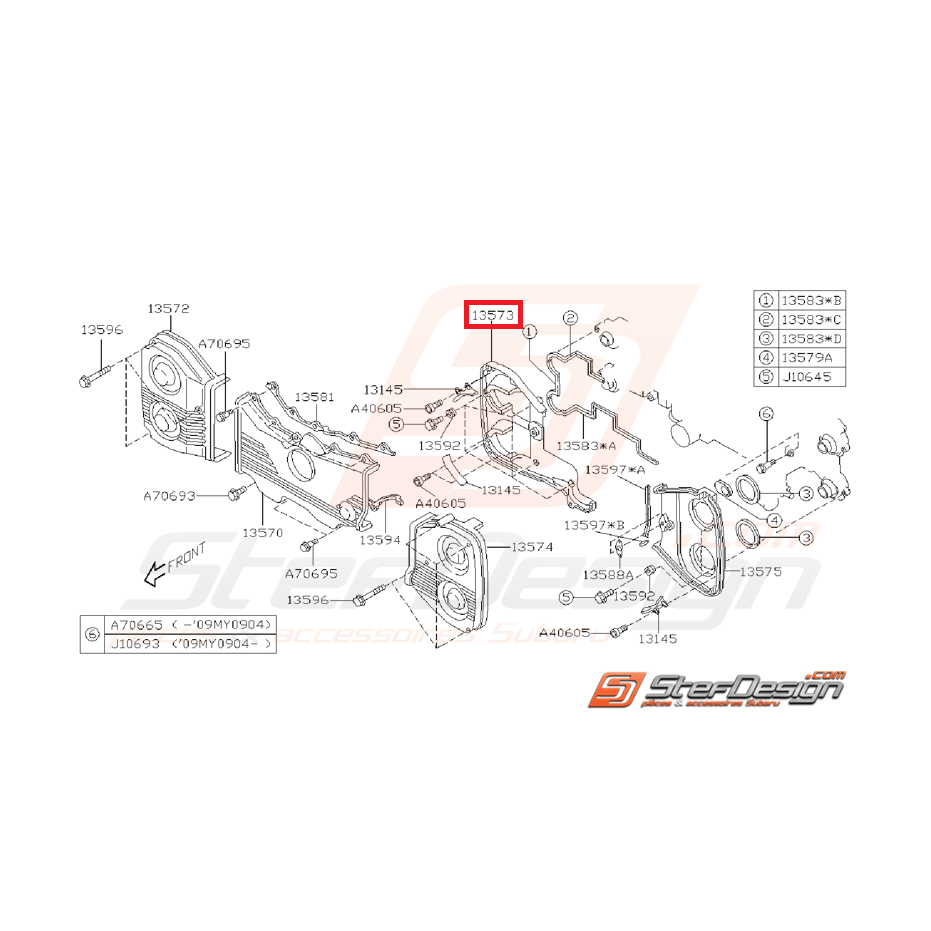 Carter de distribution Intérieur droit(passager)