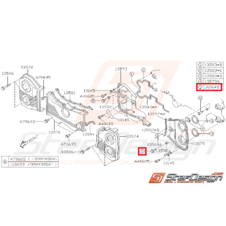 Vis fixation carter distribution origine subaru WRX/STI 01-14