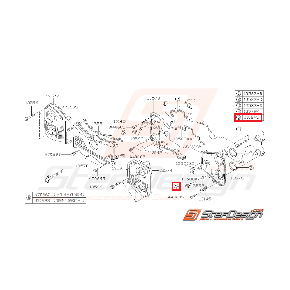 Vis fixation carter distribution origine subaru WRX/STI 01-14 Vis fixation carter distribution origine subaru WRX/STI 01-14