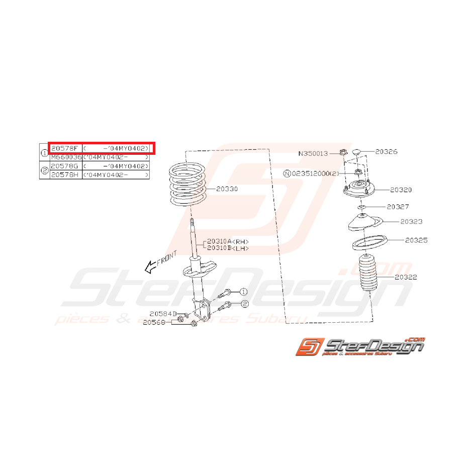 Vis de réglage carrossage origine