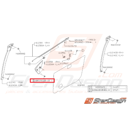 Vis de fixation de gousset rétroviseur GT 93-00