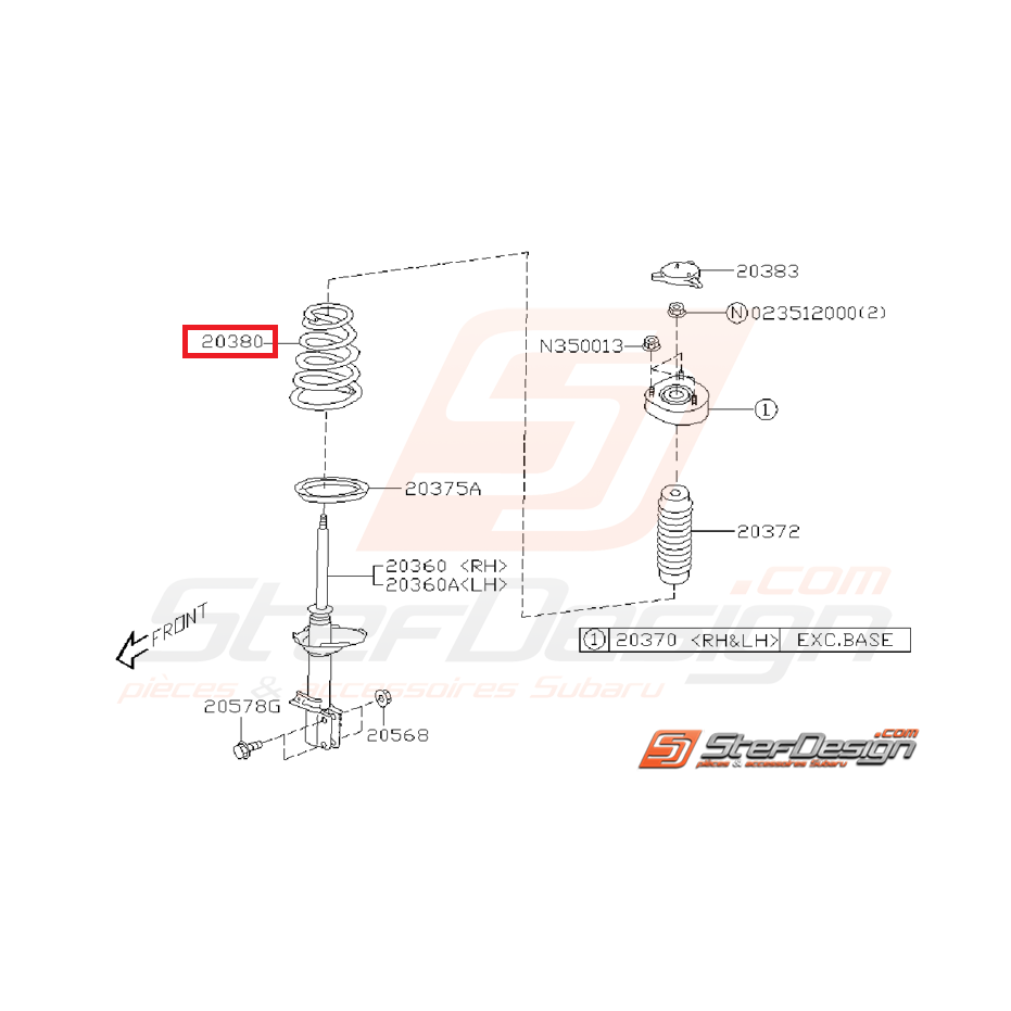 Ressort arrière origine subaru STI 04-07 Ressort arrière origine subaru STI 04-07