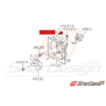 Vis Ventilateur Moteur Origine Subaru WRX / STI 2006 - 2007