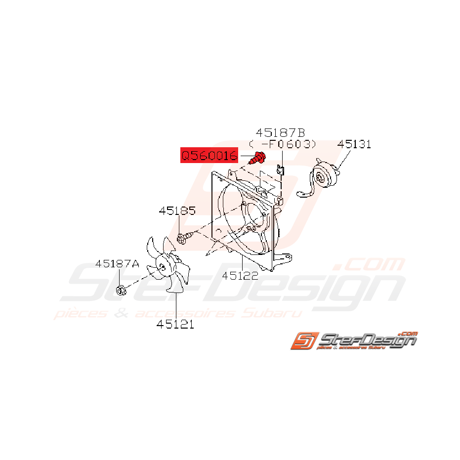 Vis Ventilateur Moteur Origine Subaru WRX / STI 2006 - 2007 Vis Ventilateur Moteur Origine Subaru WRX / STI 2006 - 2007
