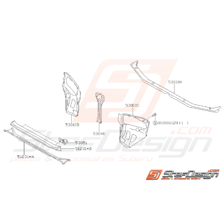 Ensemble face avant SUBARU GT 93-00