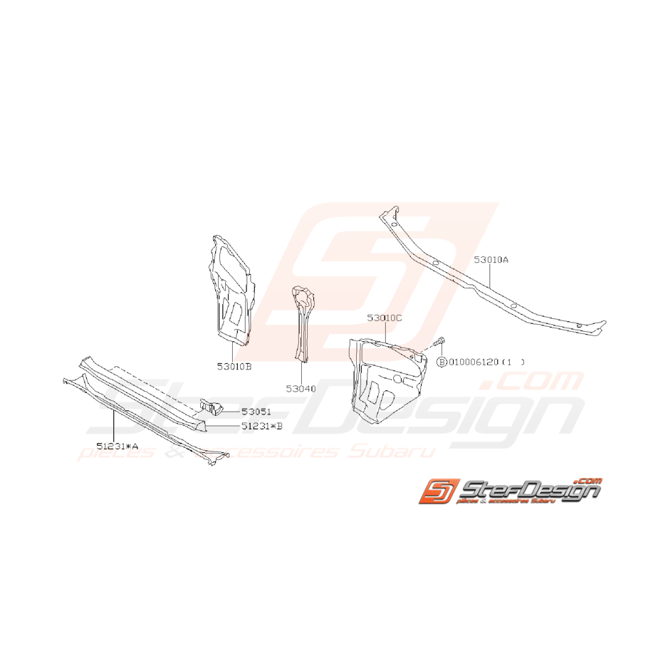Ensemble face avant SUBARU GT 93-00