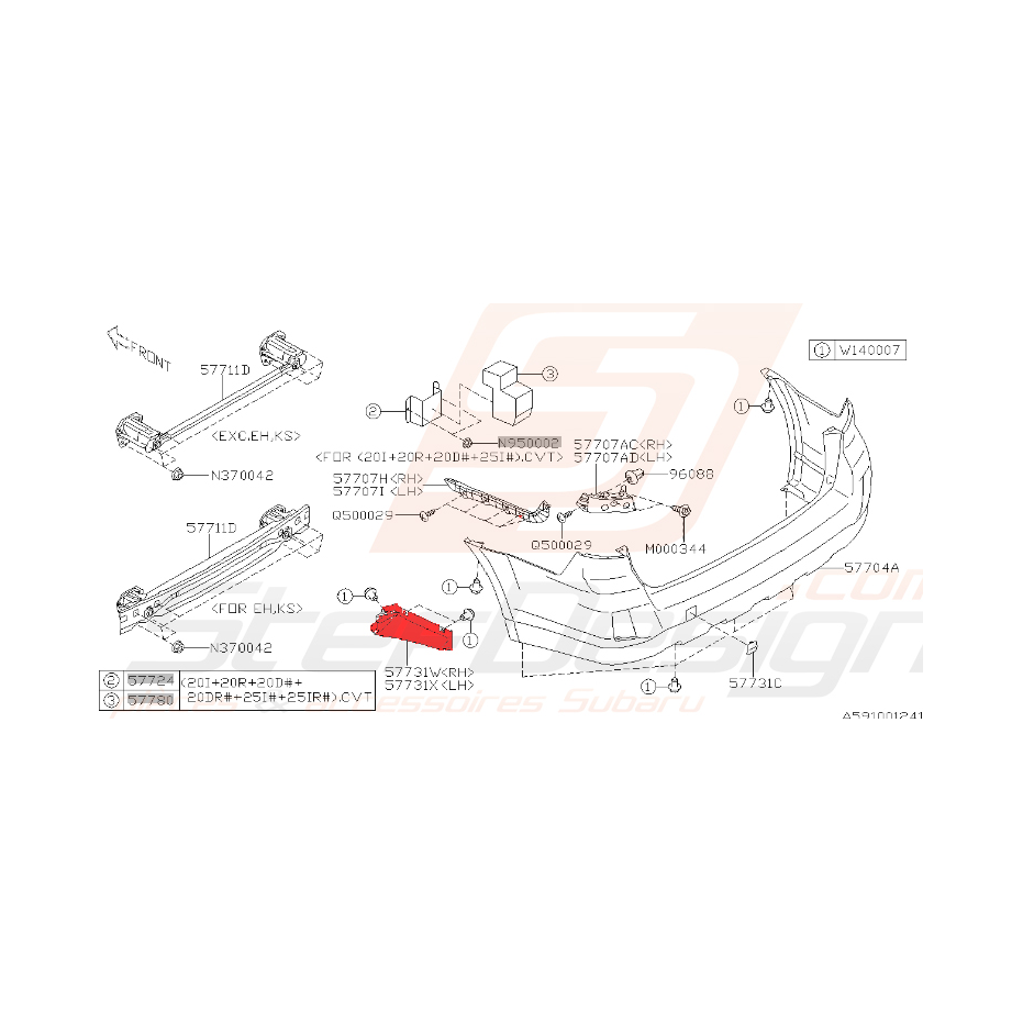 Couvercle de pare choc arrière subaru legacy 2010