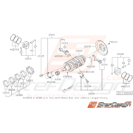 Ensemble Embiellage SUBARU BRZ 2013 - 2015 / TOYOTA GT 86