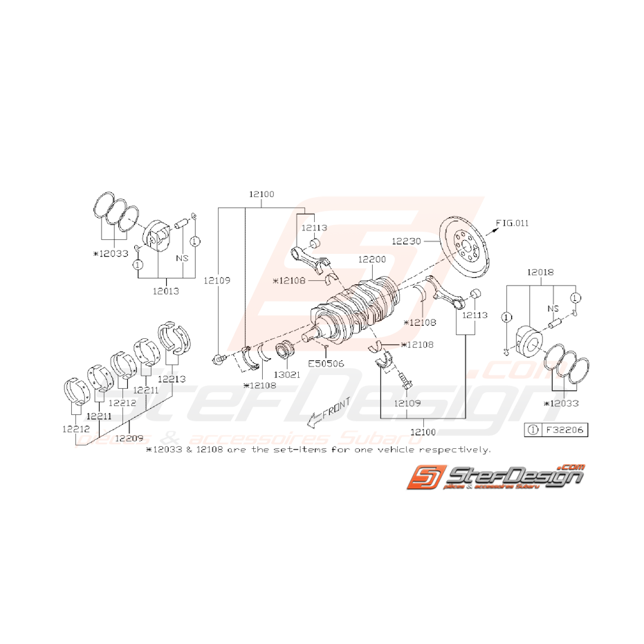 Ensemble Embiellage SUBARU BRZ 2013 - 2015 / TOYOTA GT 86