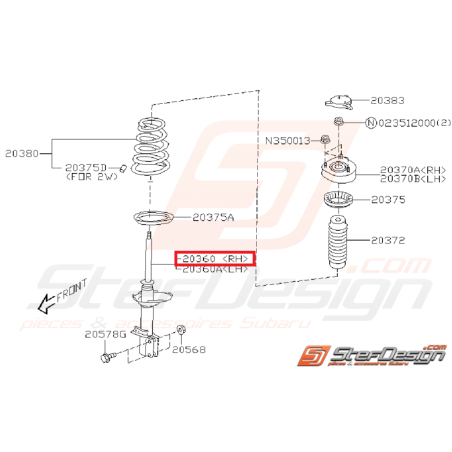 Amortisseur arrière origine subaru WRX 01-02