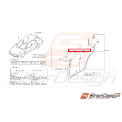 Clips bourrelet inférieur et supérieur d'étanchéité porte IMPREZA GT 97-03/99