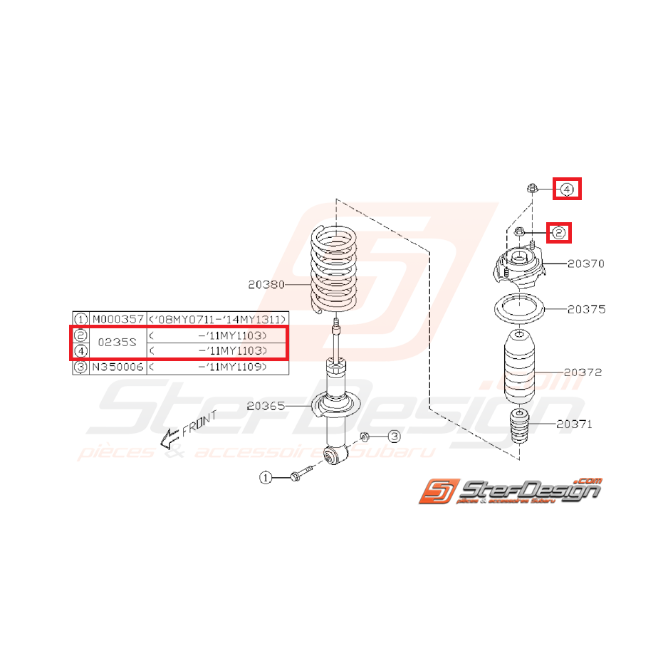 Ecrou échappement intermédiaire/silencieux