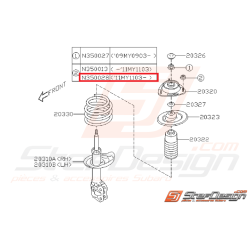 Écrou autobloquant amortisseur avant STI 11-14
