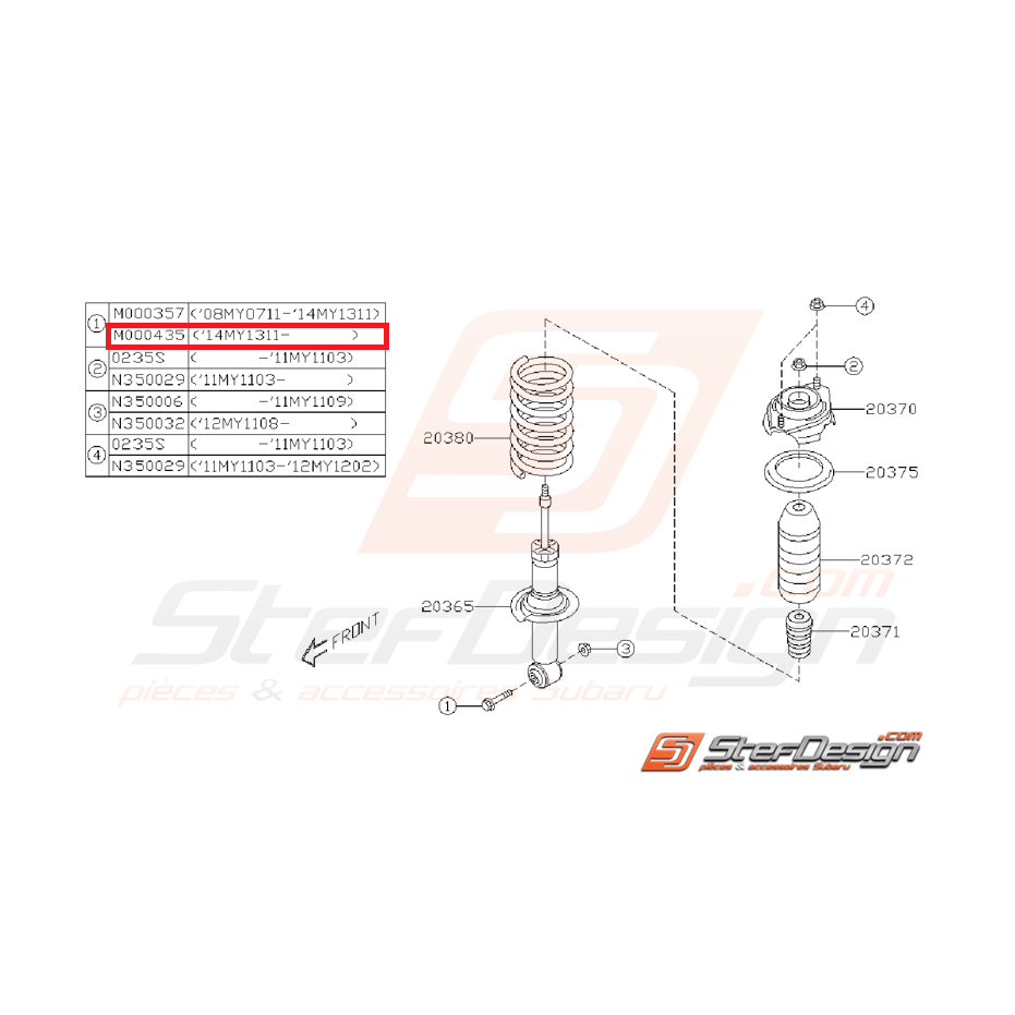 Ecrou échappement intermédiaire/silencieux