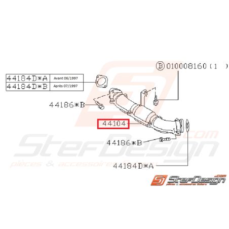 Cross pipe origine subaru GT 93-00 STI 01-05 WRX 01-11