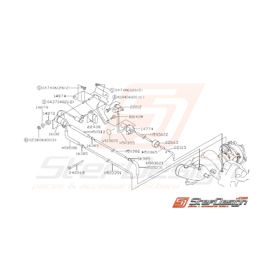Ensemble Solénoïde SUBARU Impreza GT 1997 - 1998