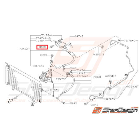 Vis de fixation valve de climatisation STI 08-14