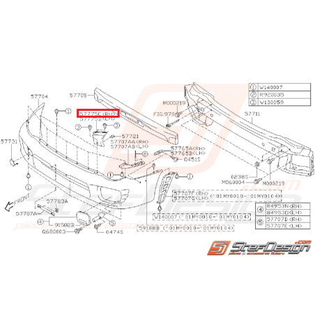 Ecope d'air subaru WRX 01-02