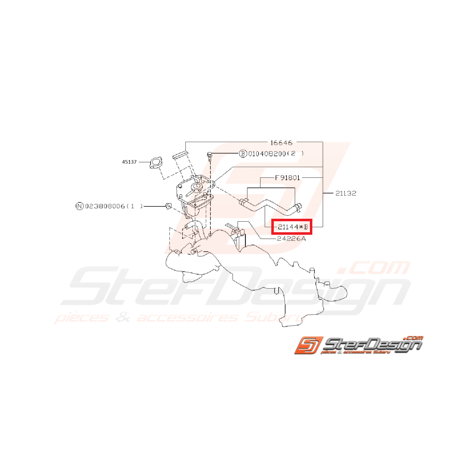 Durite d'eau vase d'expansion/turbo GT 97-00 Durite d'eau vase d'expansion/turbo GT 97-00