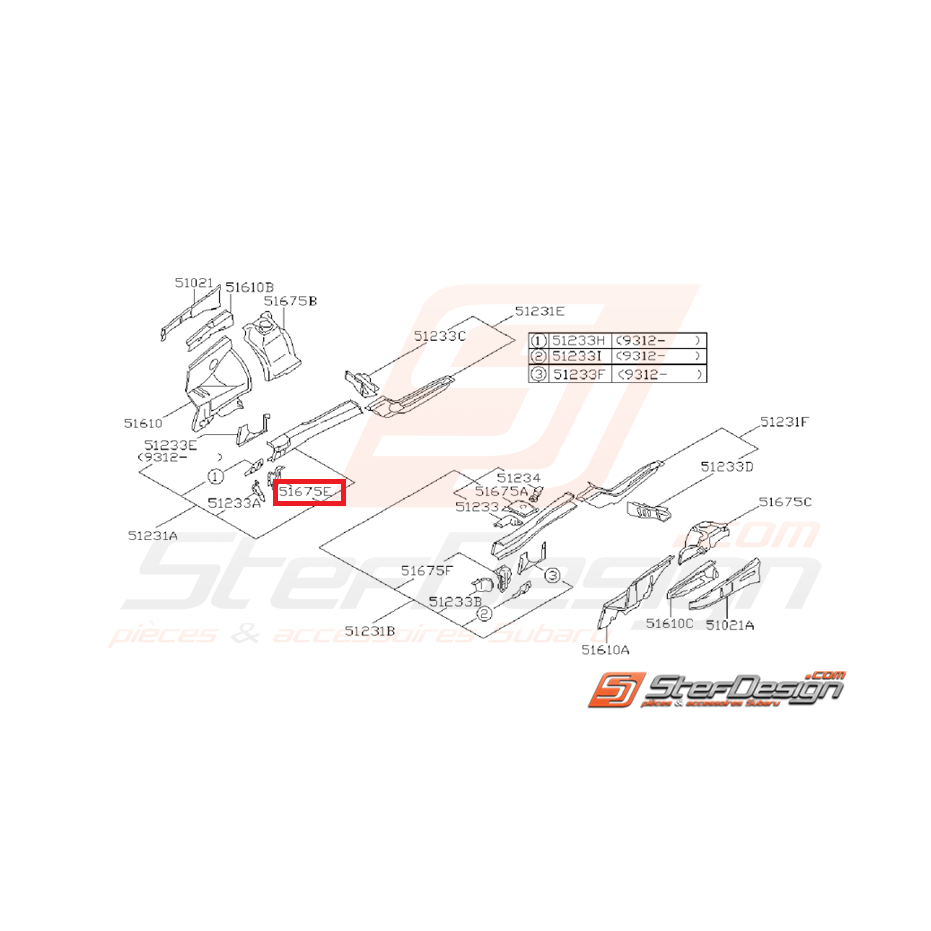 Support complet traction joue d'aile avant SUBARU GT 94-00 Support complet traction joue d'aile avant SUBARU GT 94-00