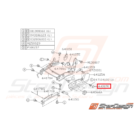 Cache plastique siège conducteur SUBARU GT 99-00