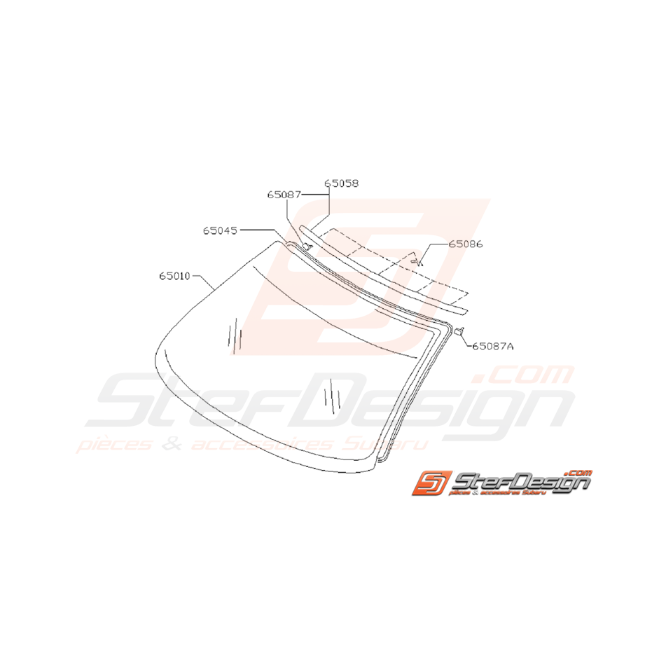 Ensemble pare brise avant SUBARU GT 93-00 Ensemble pare brise avant SUBARU GT 93-00