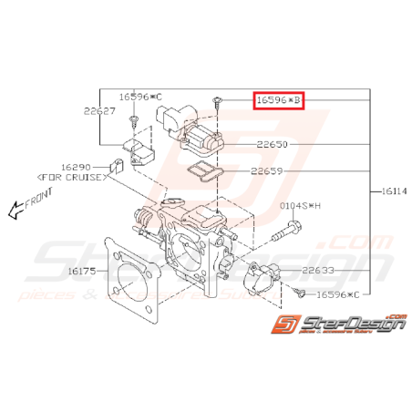 Vis de fixation du moteur pas à pas WRX/STI 01-05