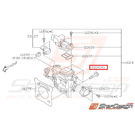 Vis du papillon admission impreza GT 1999-2000