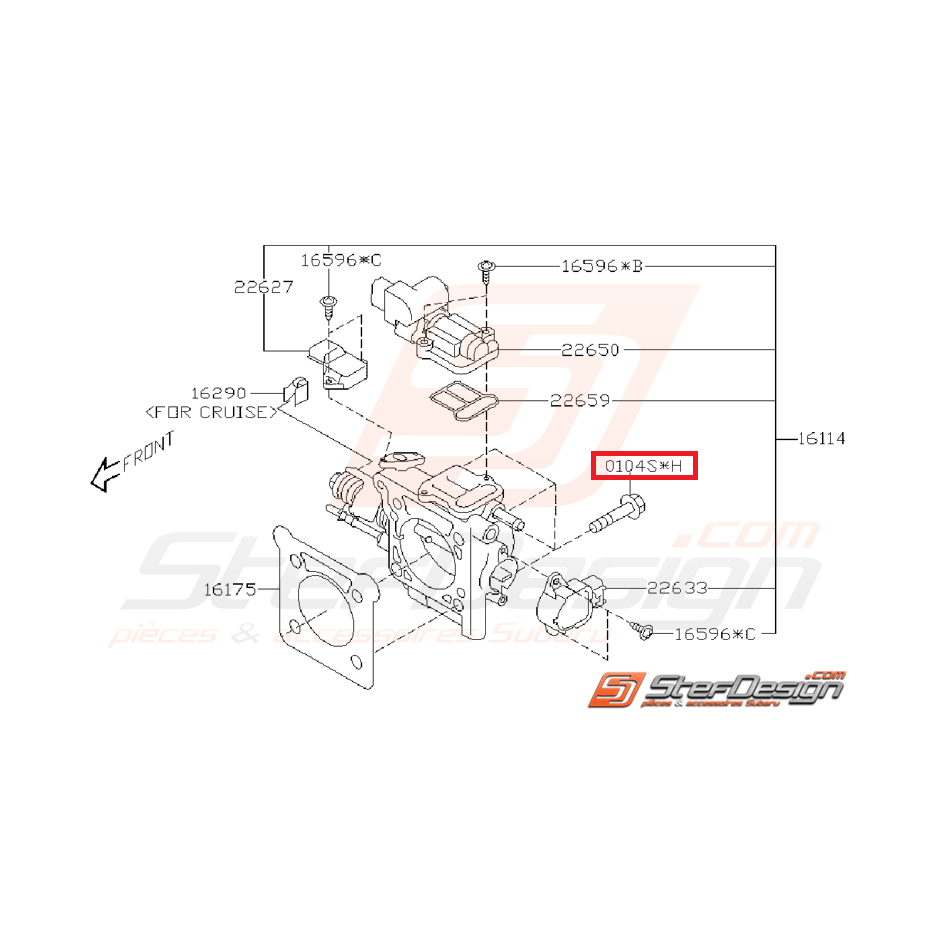 Vis du papillon admission impreza GT 1999-2000
