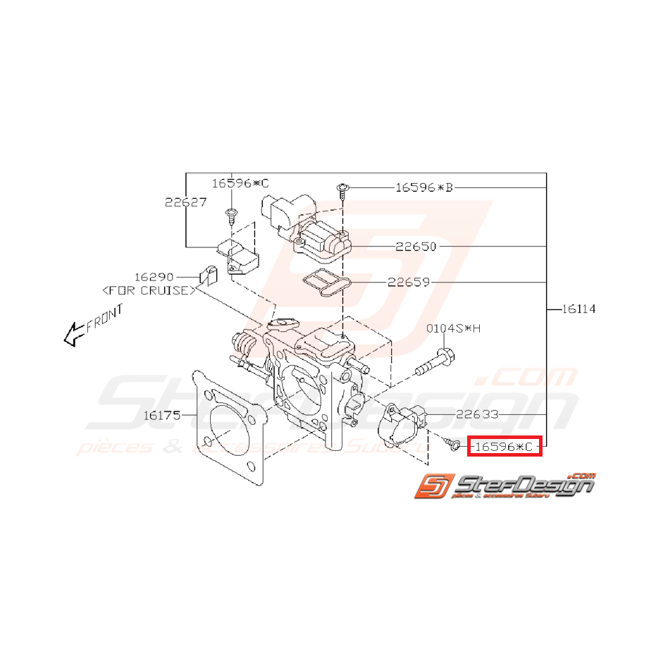 Vis de fixation capteur de pression absolue et de moteur pas a pas SUBARU WRX/STI 01-05