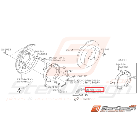 Renfort frein à main SUBARU WRX/STI 08-14