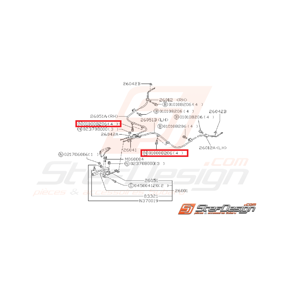 Vis de fixation de renfort et de collecteur d'échappement GT 93-00 Vis de fixation de renfort et de collecteur d'échappement GT 93-00