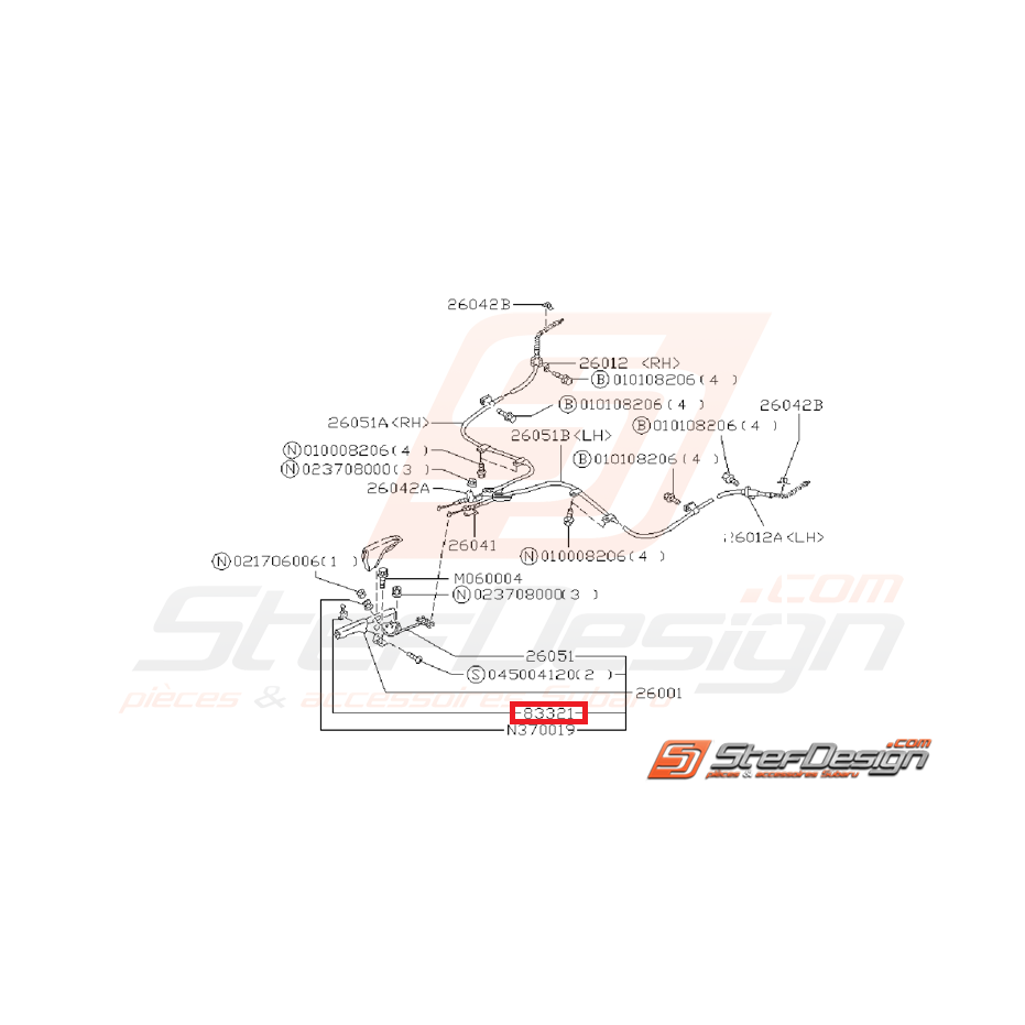 Contacteur de frein a main SUBARU WRX/STI 08-14 Contacteur de frein a main SUBARU WRX/STI 08-14
