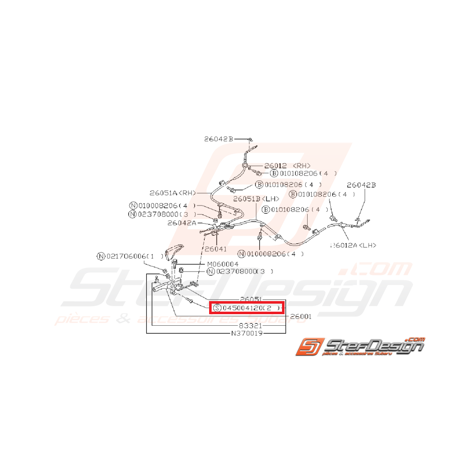 Vis de fixation de levier de frein a main WRX/STI 01-14 Vis de fixation de levier de frein a main WRX/STI 01-14