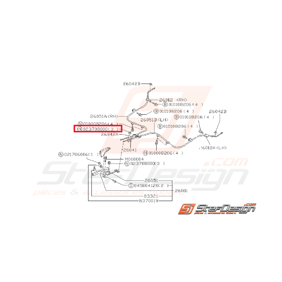 Ecrou de hayon SUBARU WRX/STI 08-10 Ecrou de hayon SUBARU WRX/STI 08-10
