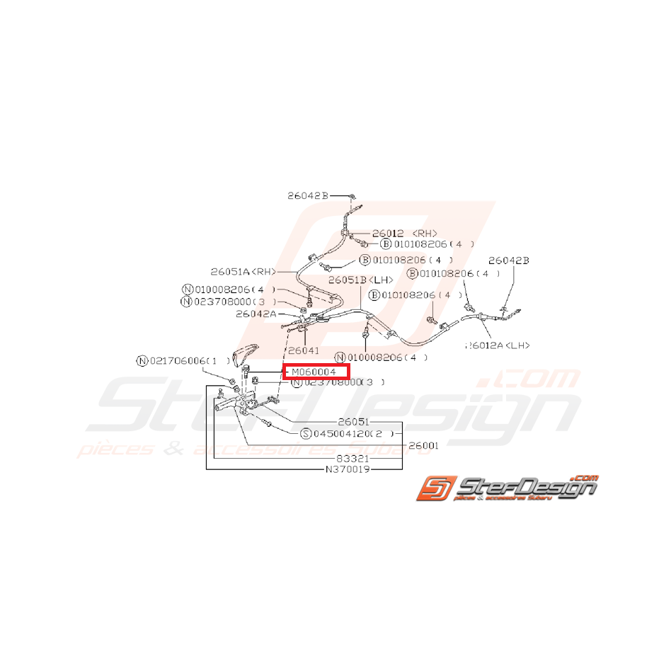 Vis traverse renforcement pare-choc avant WRX 08-14