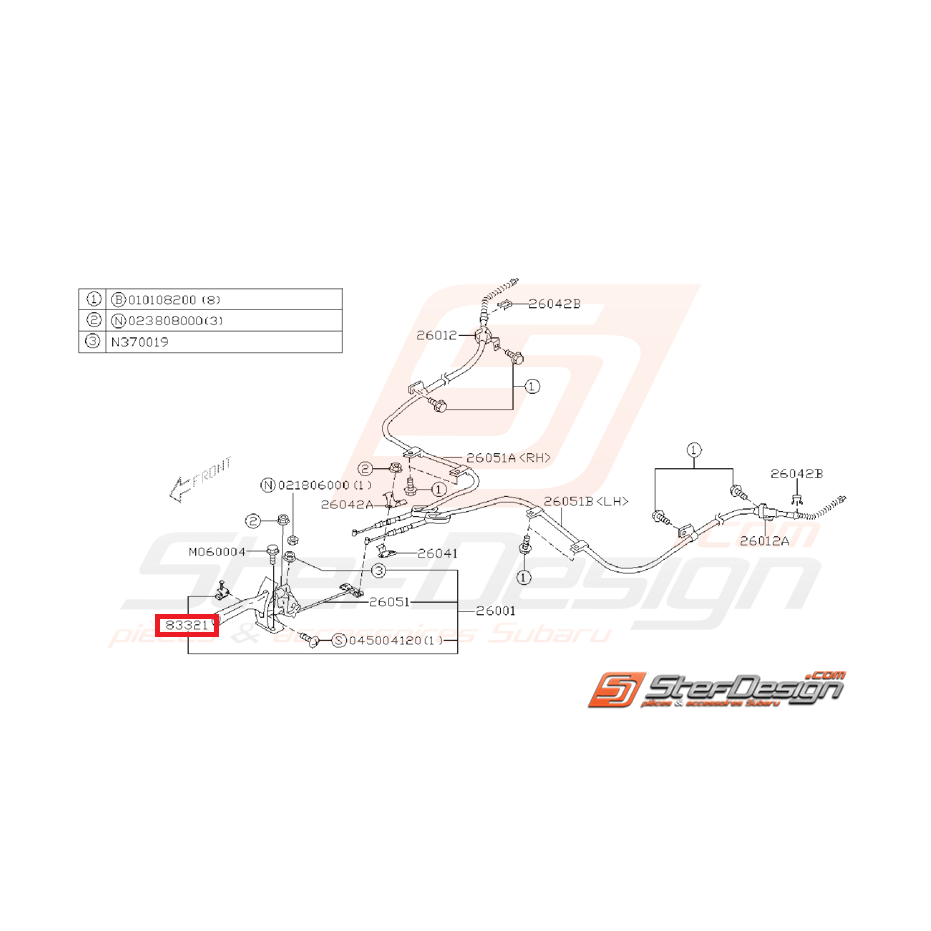 Contacteur de frein a main SUBARU WRX/STI 08-14 Contacteur de frein a main SUBARU WRX/STI 08-14