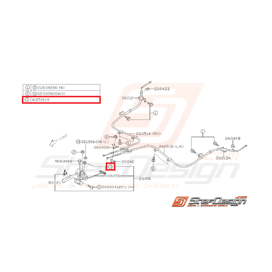 Ecrou fixation boite à air WRX/STI 08-14 Ecrou fixation boite à air WRX/STI 08-14