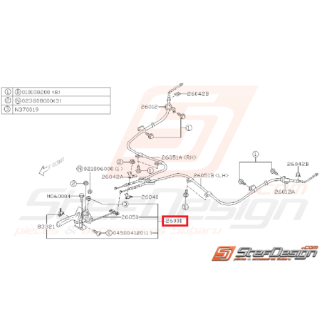 Levier de frein a main complet STI 03-04