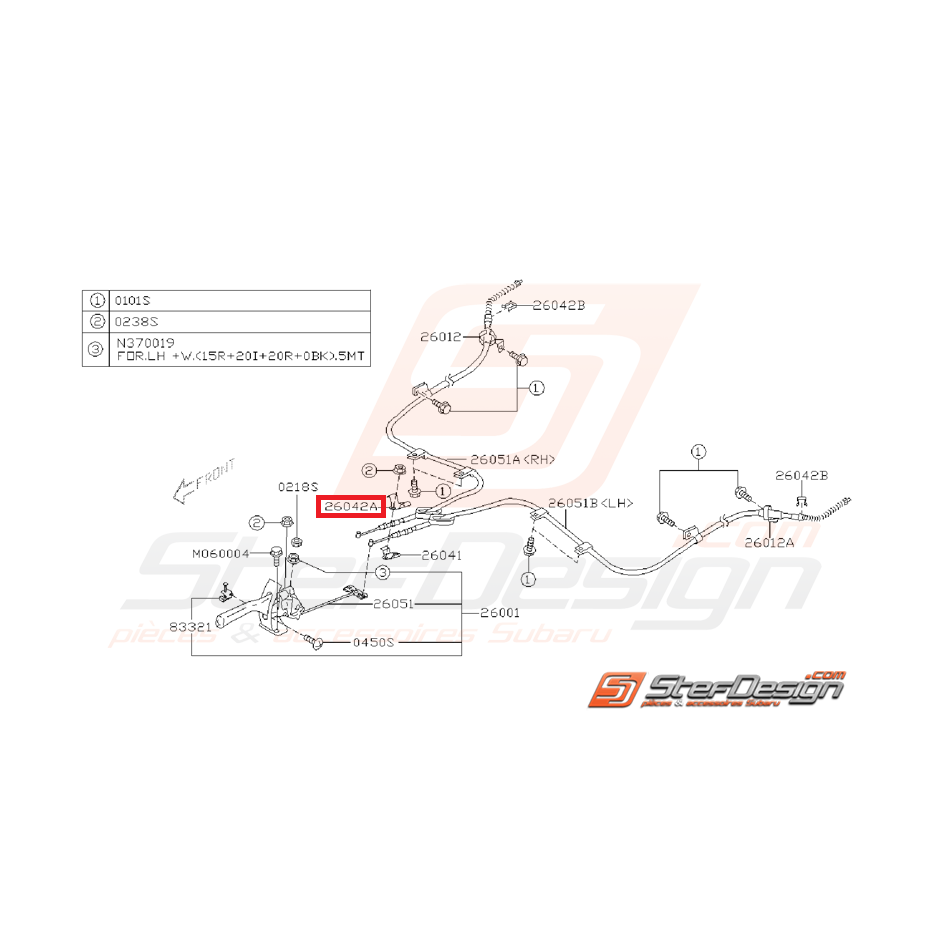 Attache levier de frein a main WRX/STI 2005 Attache levier de frein a main WRX/STI 2005