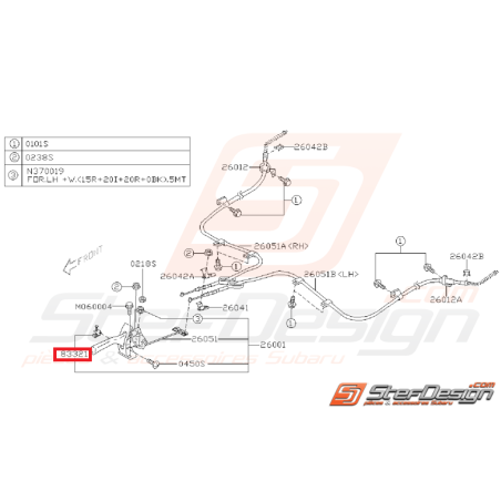 Contacteur de frein a main SUBARU WRX/STI 05-07