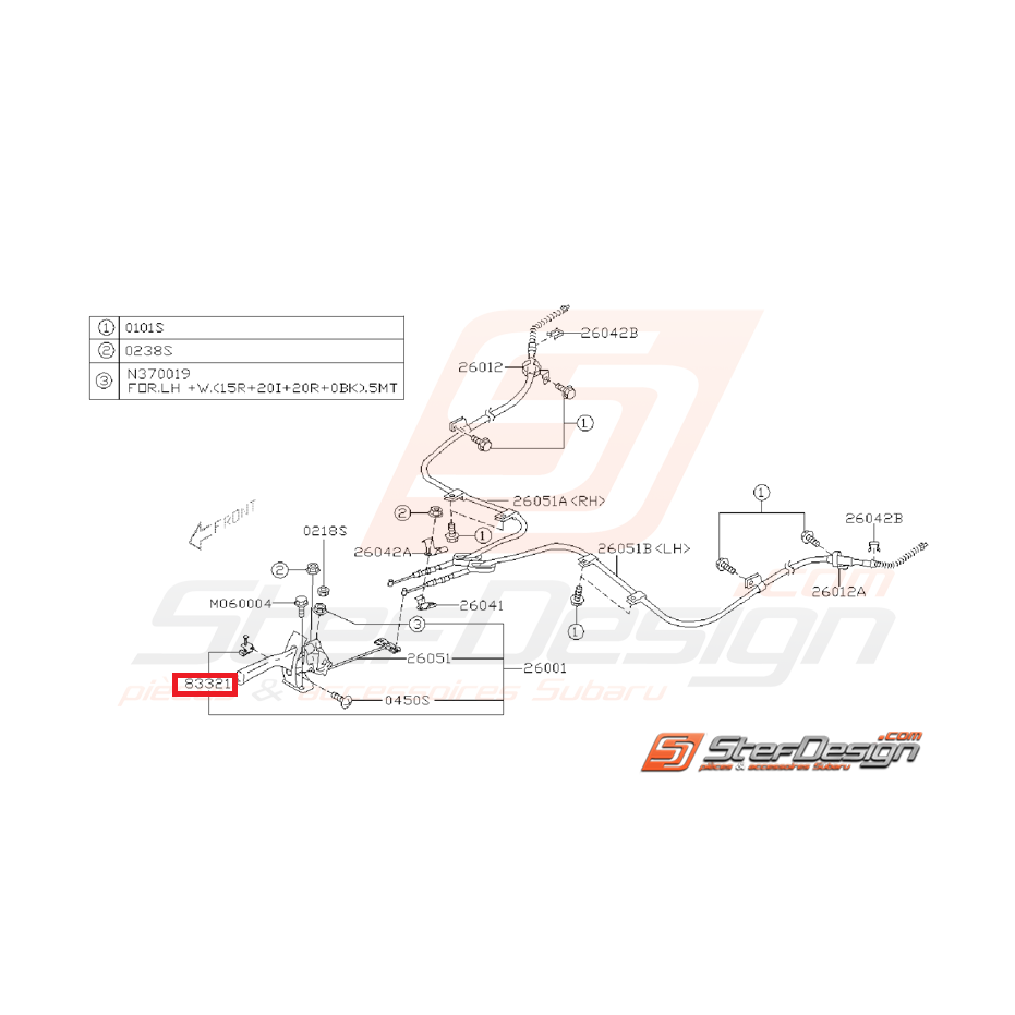 Contacteur de frein a main SUBARU WRX/STI 05-07 Contacteur de frein a main SUBARU WRX/STI 05-07