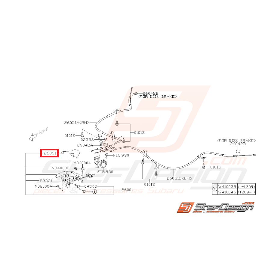 Couvercle de frein a main SUBARU WRX/STI 08-14 Couvercle de frein a main SUBARU WRX/STI 08-14