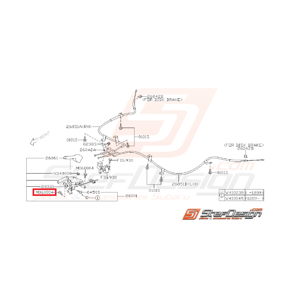 Vis traverse renforcement pare-choc avant WRX 08-14