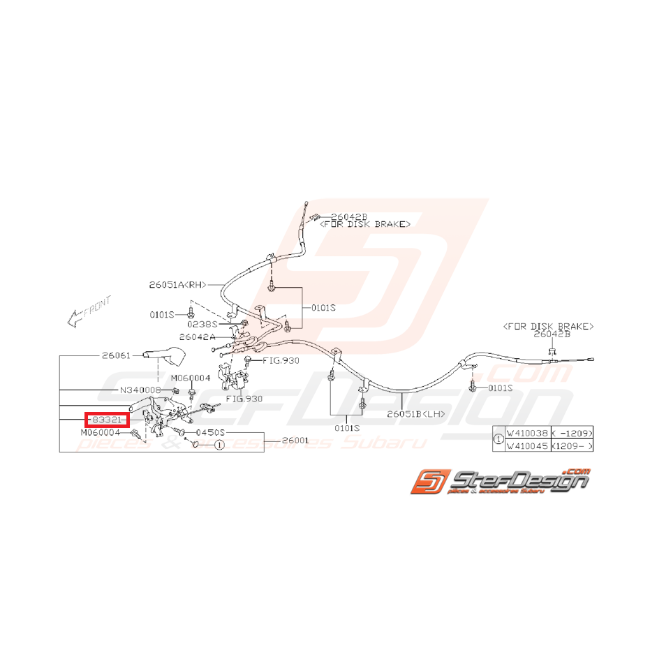 Contacteur de frein a main SUBARU WRX/STI 08-14 Contacteur de frein a main SUBARU WRX/STI 08-14