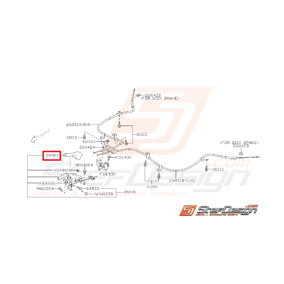 Couvercle de frein a main SUBARU WRX/STI 08-14 Couvercle de frein a main SUBARU WRX/STI 08-14
