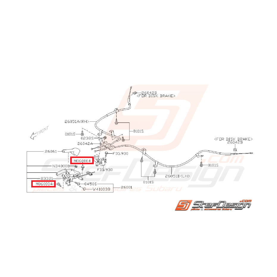 Vis traverse renforcement pare-choc avant WRX 08-14