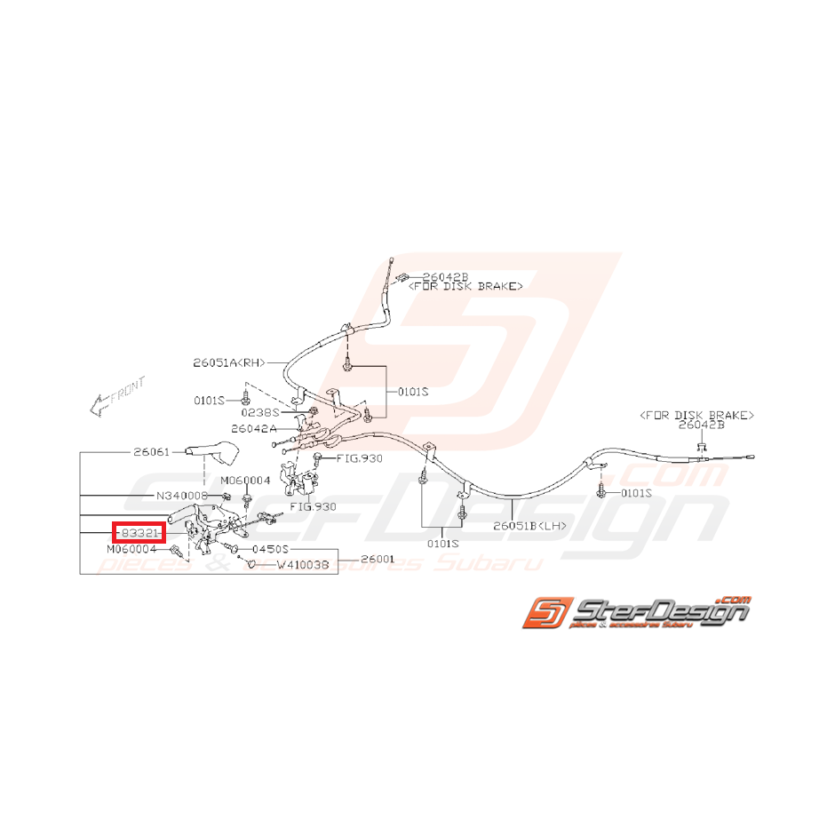 Contacteur de frein a main SUBARU WRX/STI 08-14 Contacteur de frein a main SUBARU WRX/STI 08-14