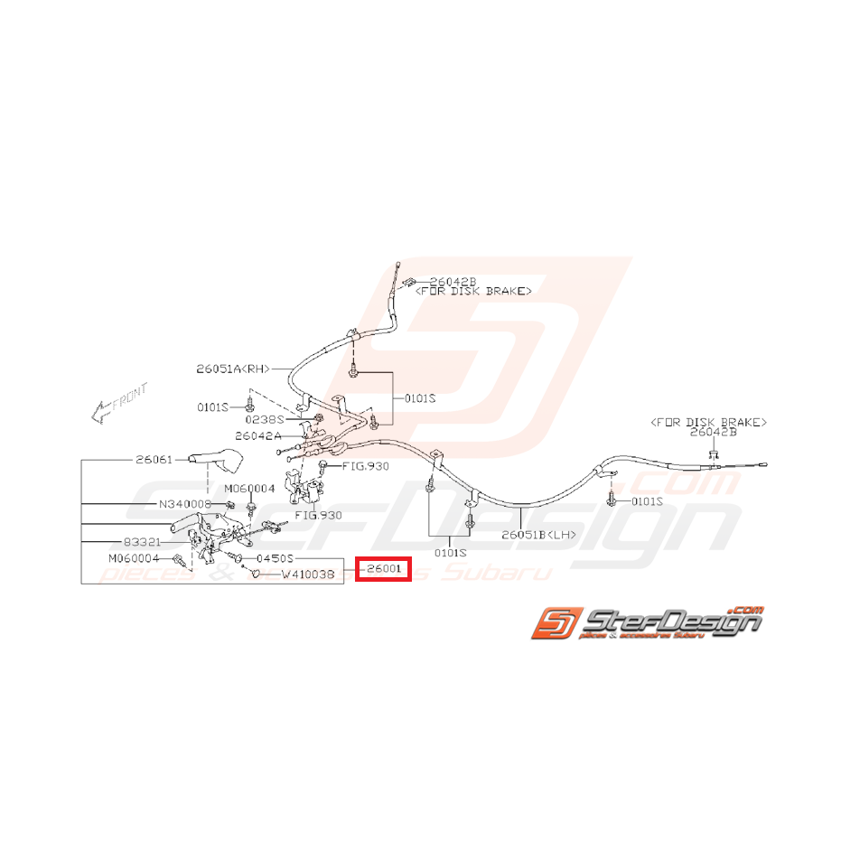 Levier de frein a main WRX 08-11 Levier de frein a main WRX 08-11